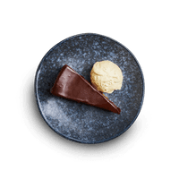 Smoked chocolate caramel cake